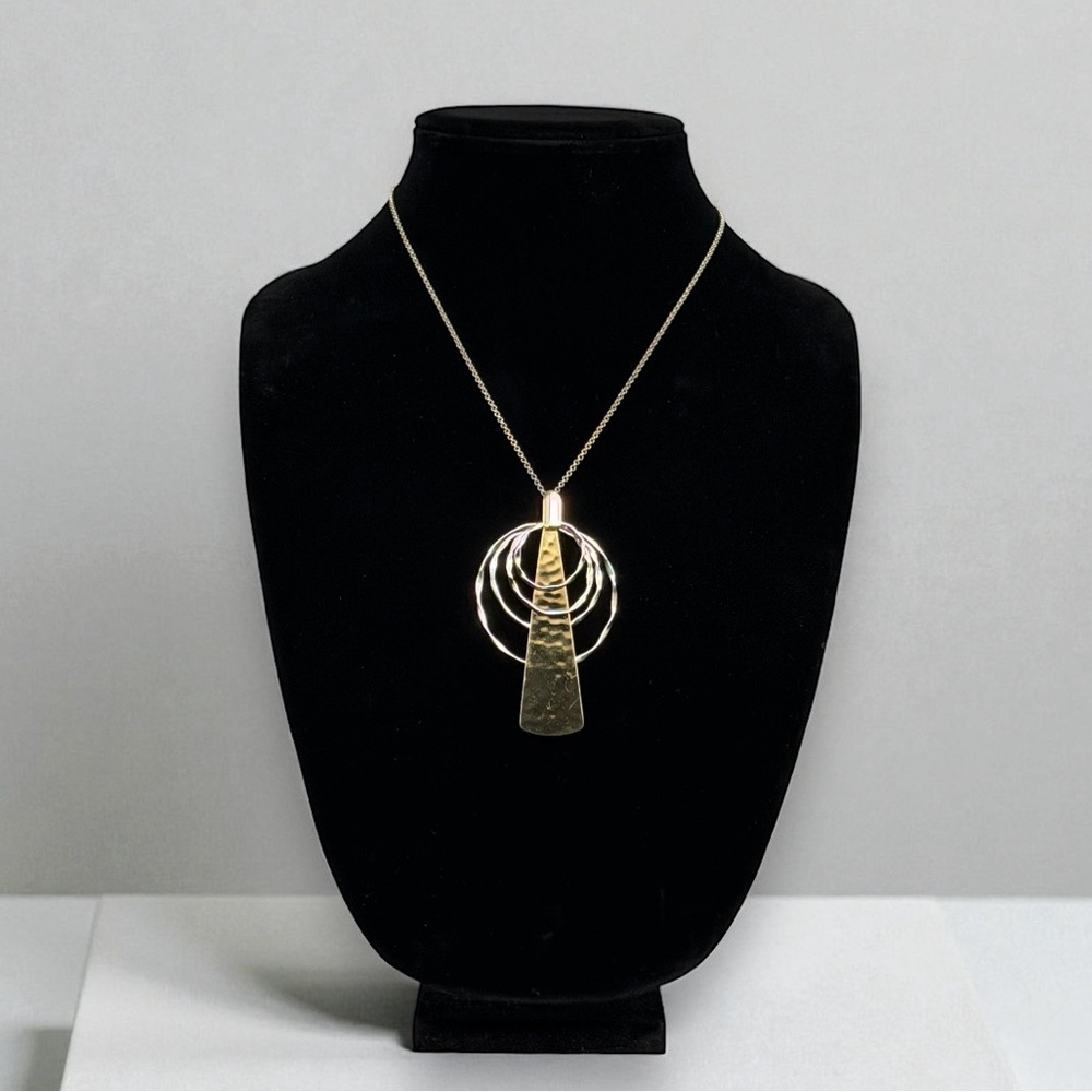 Robert Lee Morris RLM Studio 925 Sterling Silver & Brass Pendant Necklace 16-18”